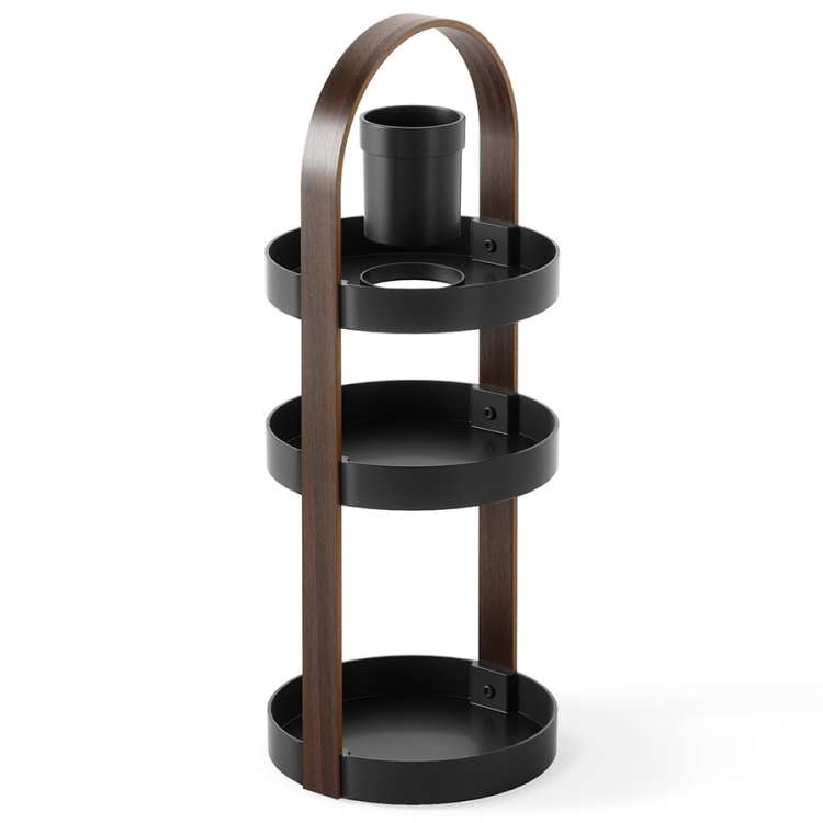 Органайзер для косметики bellwood, 20х50 см, черный/орех UMBRA 1015098-048