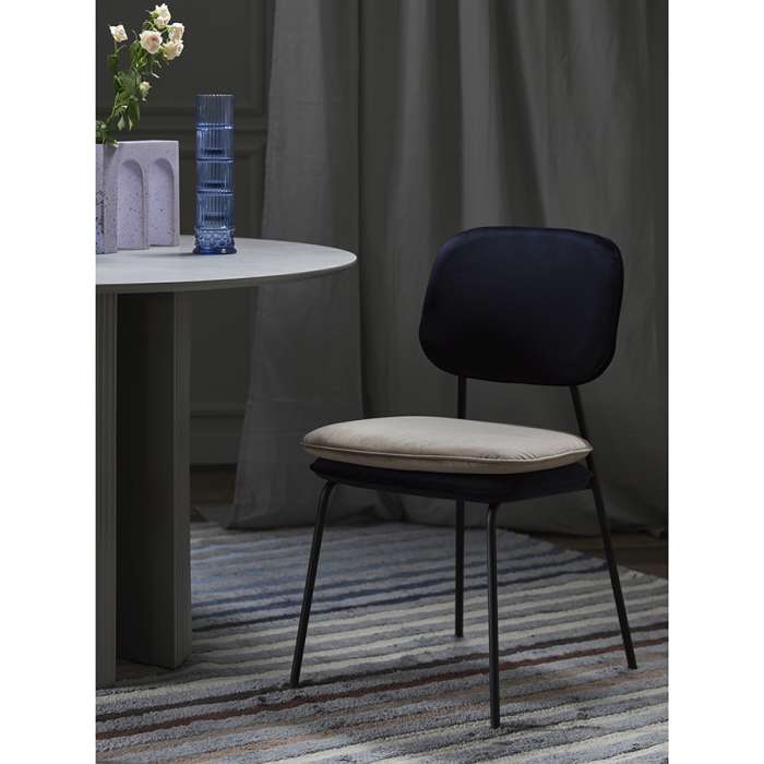 Стул pea, велюр, темно-синий/бежевый Bergenson Bjorn BB0000616