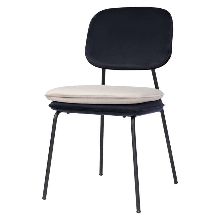Стул pea, велюр, темно-синий/бежевый Bergenson Bjorn BB0000616