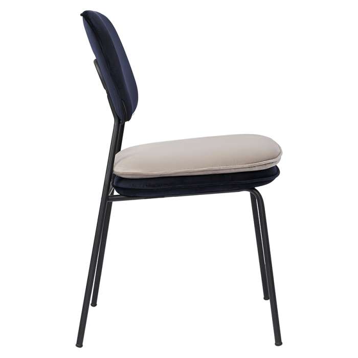 Стул pea, велюр, темно-синий/бежевый Bergenson Bjorn BB0000616