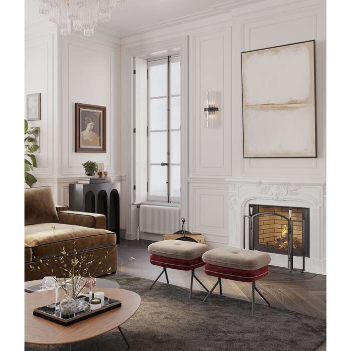 Пуф pea, велюр, бежевый/бордовый Bergenson Bjorn BB0000150