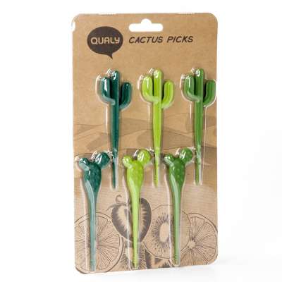Набор шпажек для канапе cactus, зеленый QUALY QL10285-GN