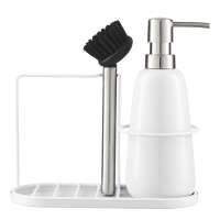 Органайзер с диспенсером для мыла gunvor, 380 мл, белый Smart Solutions WNM-SS-DSPGNV-CR-WH