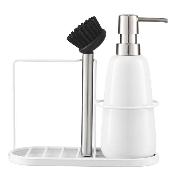 Органайзер с диспенсером для мыла gunvor, 380 мл, белый Smart Solutions WNM-SS-DSPGNV-CR-WH