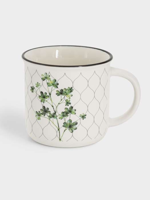 Кружка, 400 мл, фарфор N, белая, Лапчатка, Herbarium ANNA LAFARG ANLAF2-TC988-A19105-B