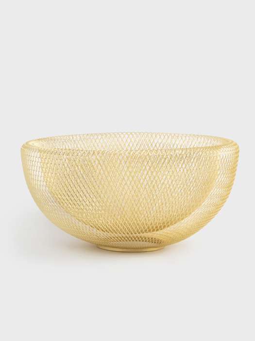 Корзина для фруктов, 30 см, металл, золотистая, Grid ANNA LAFARG ANLAF-DS19239D