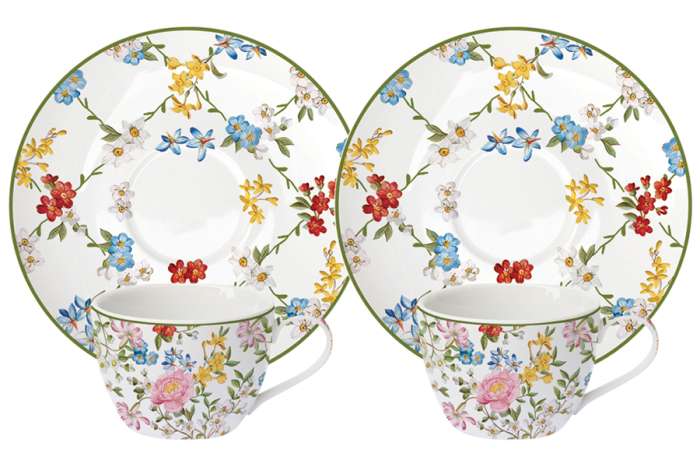 Кофейный набор Сад мечты, 2 персоны, 4 предмета EASY LIFE EL-R0921/GADR