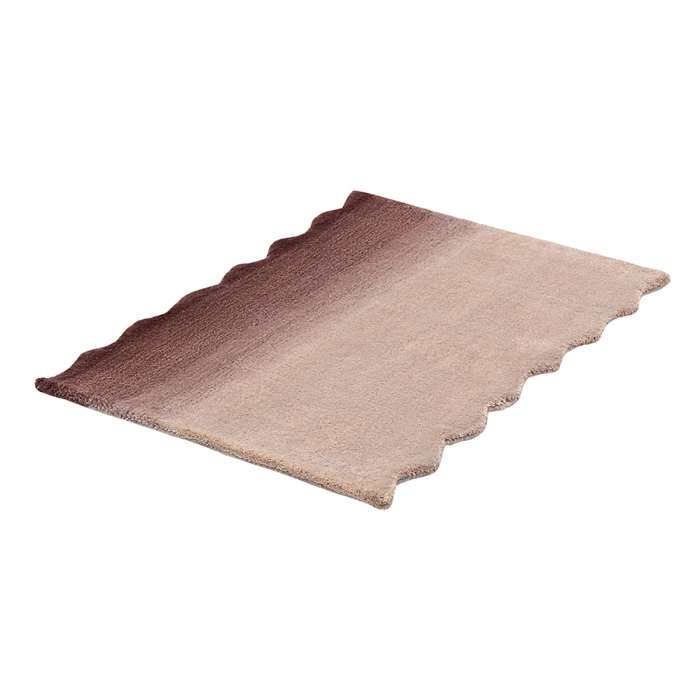 Ковер из шерсти over horizon цвета марсала из коллекции trendy ruffles, 60х90 см Tkano TK25-DR0006