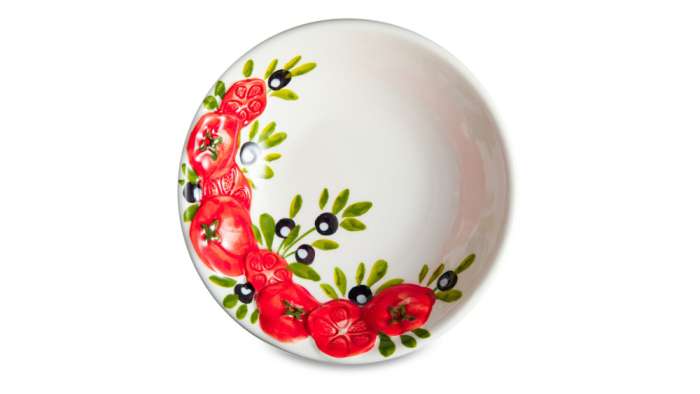 Салатник порционный Томаты и оливки 15 см, керамика EDELWEISS EDW-640P