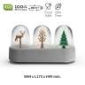 Набор емкостей для соли, перца, зубочисток с подставкой forest ecology QUALY QL10382-CL-GY