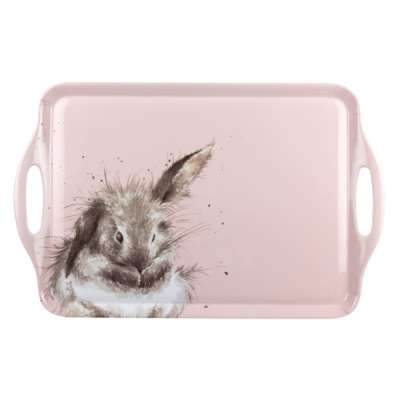 Поднос прямоугольный с ручками Pimpernel Забавная фауна. Пушистый кролик 48х30см