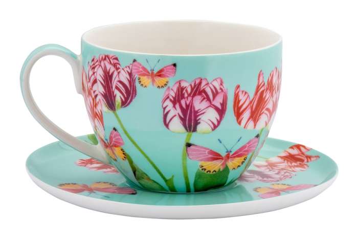 Чашка с блюдцем Тюльпаны, 0,4 л, Maxwell & Williams, MW496-HV0311