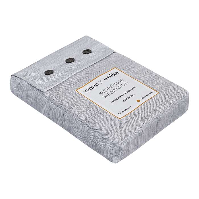 Простыня на резинке из сатина из коллекции meditation, caramel, 180х200х30 см Tkano TK24-FS0036