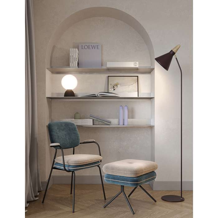 Пуф pea, велюр, бежевый/сине-зеленый Bergenson Bjorn BB0000151