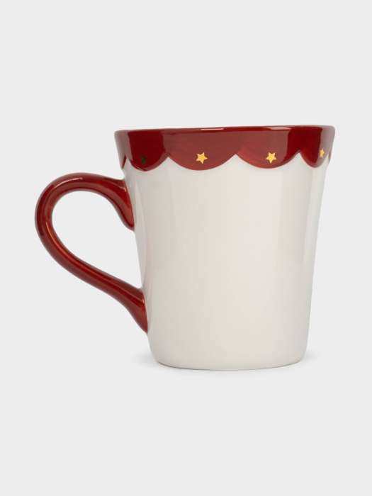 Кружка, 510 мл, керамика, бело-красная, Лошадка-качалка, New year ANNA LAFARG ANLAF-XIA-130225