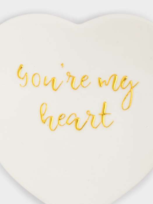 Подставка под кружку, 13х9 см, керамика/пробка, сердце, белая, Надпись ANNA LAFARG ANLAF-YX-HR-3