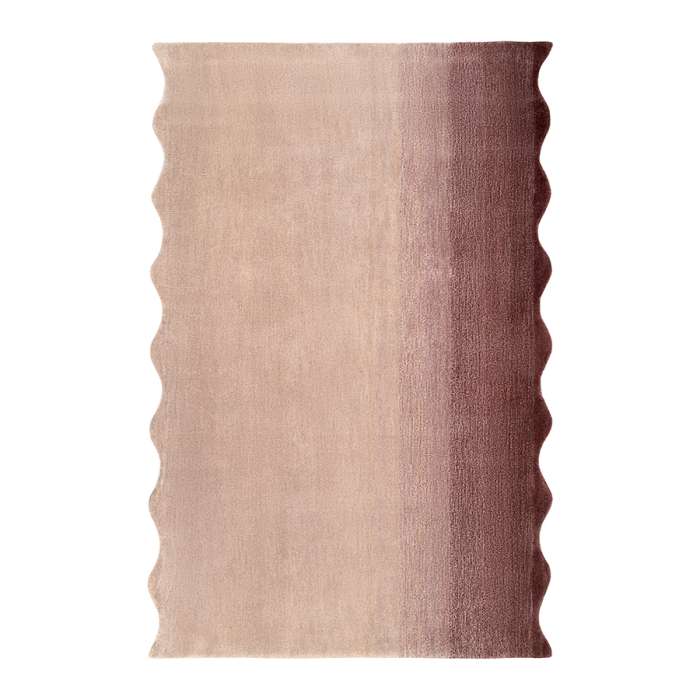 Ковер из шерсти over horizon цвета марсала из коллекции trendy ruffles, 120х180 см Tkano TK25-DR0007