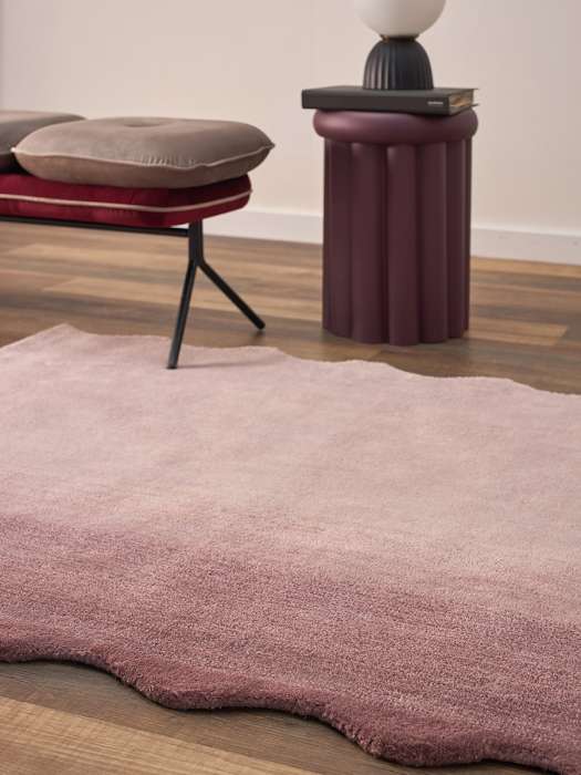 Ковер из шерсти over horizon цвета марсала из коллекции trendy ruffles, 120х180 см Tkano TK25-DR0007