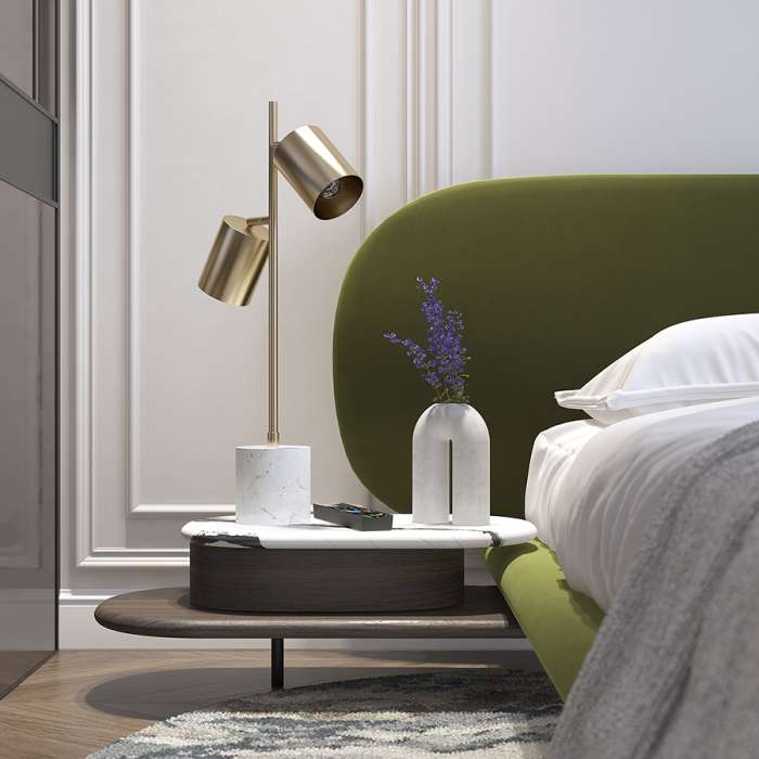 Лампа настольная Irjo, 33х13х73 см, золотистая BERGENSON BJORN BB0000442