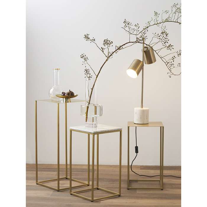 Лампа настольная Irjo, 33х13х73 см, золотистая BERGENSON BJORN BB0000442