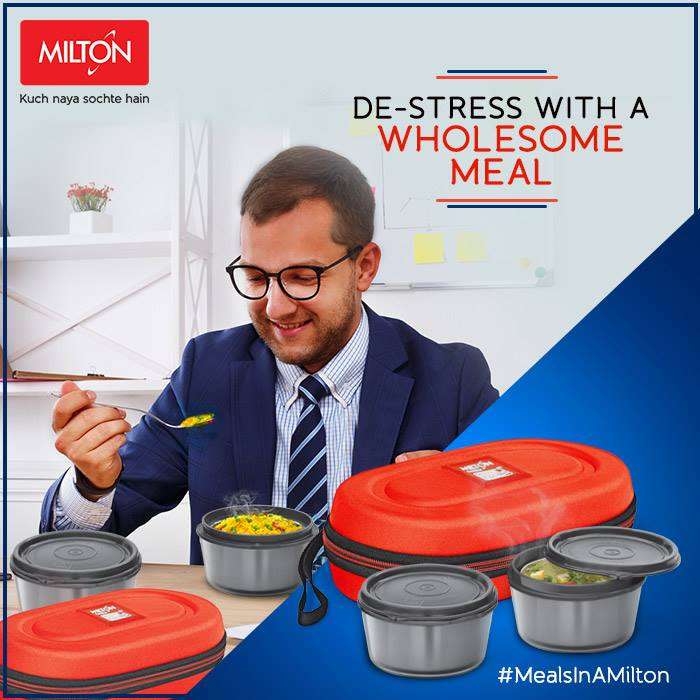 Термо ланч-бокс NUTRI LUNCH, 0,64 л, Red MILTON MM43323-RD