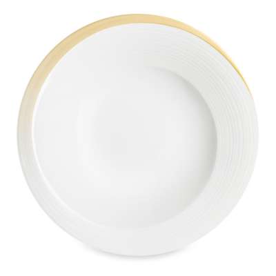 Тарелка суповая Narumi Золотой жемчуг 23 см, фарфор костяной