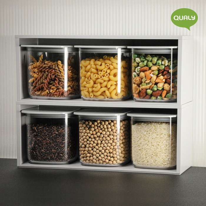 Набор для хранения, 4 пред. QUALY QL10371-CL-GY