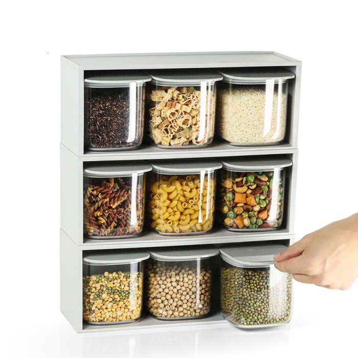 Набор для хранения, 4 пред. QUALY QL10371-CL-GY