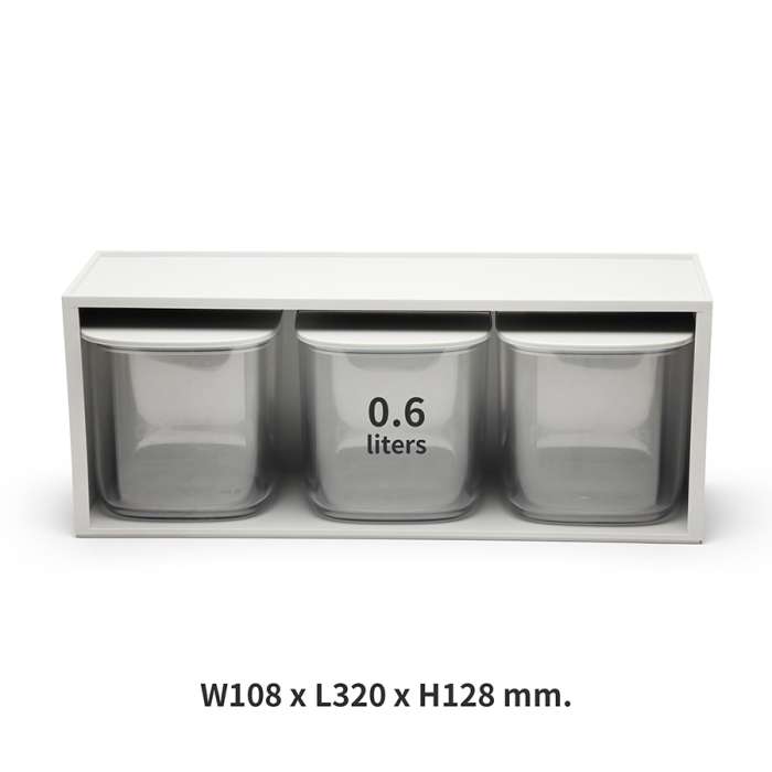 Набор для хранения, 4 пред. QUALY QL10371-CL-GY