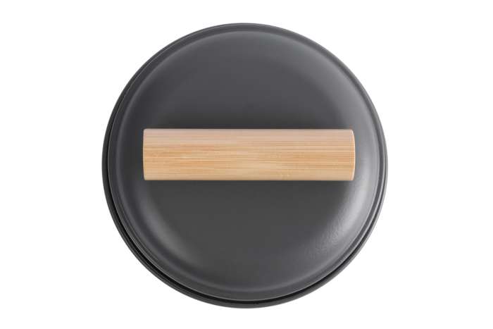 Банка для сыпучих продуктов, 1 л, металл/дерево, графитовая, Local ANNA LAFARG ANLAF-W7017-1B