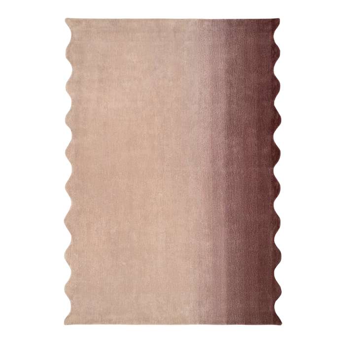 Ковер из шерсти over horizon цвета марсала из коллекции trendy ruffles, 180х230 см Tkano TK25-DR0008