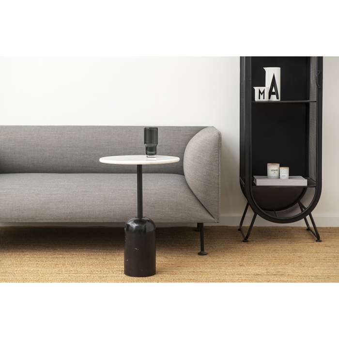 Столик кофейный rune, D40 см, мрамор/черный Bergenson Bjorn MZTBL_CMRBBLK_40