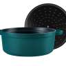 Кастрюля с крышкой Profond d24 см, 3,8 л, чугун, бирюзовая VOEUX VOX-8683642549971