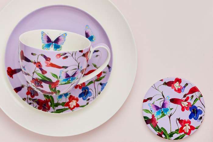 Чашка с блюдцем Пенстемоны, 0,4 л, Maxwell & Williams, MW496-HV0309