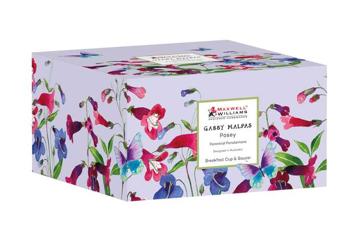 Чашка с блюдцем Пенстемоны, 0,4 л, Maxwell & Williams, MW496-HV0309