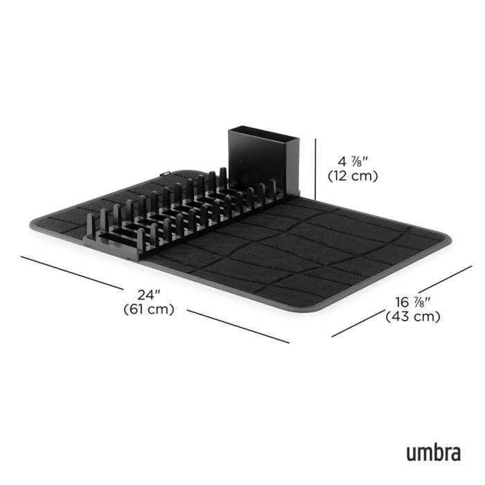 Коврик для сушки посуды udry, 43х61 см, черный UMBRA 1023668-040