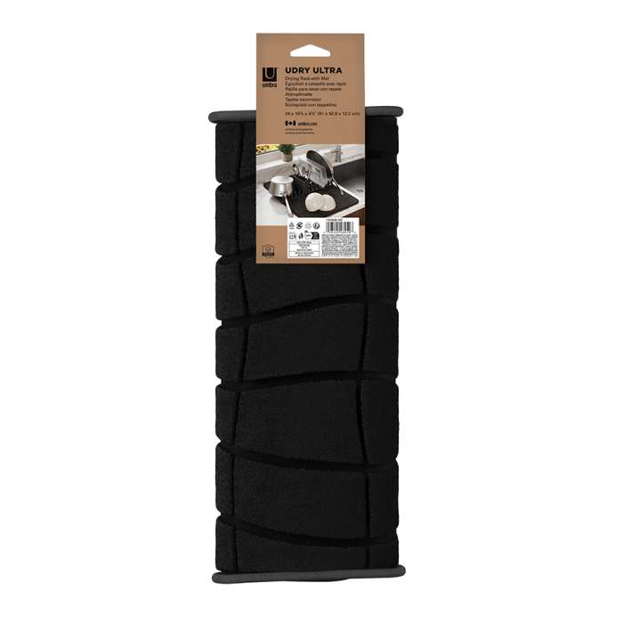 Коврик для сушки посуды udry, 43х61 см, черный UMBRA 1023668-040