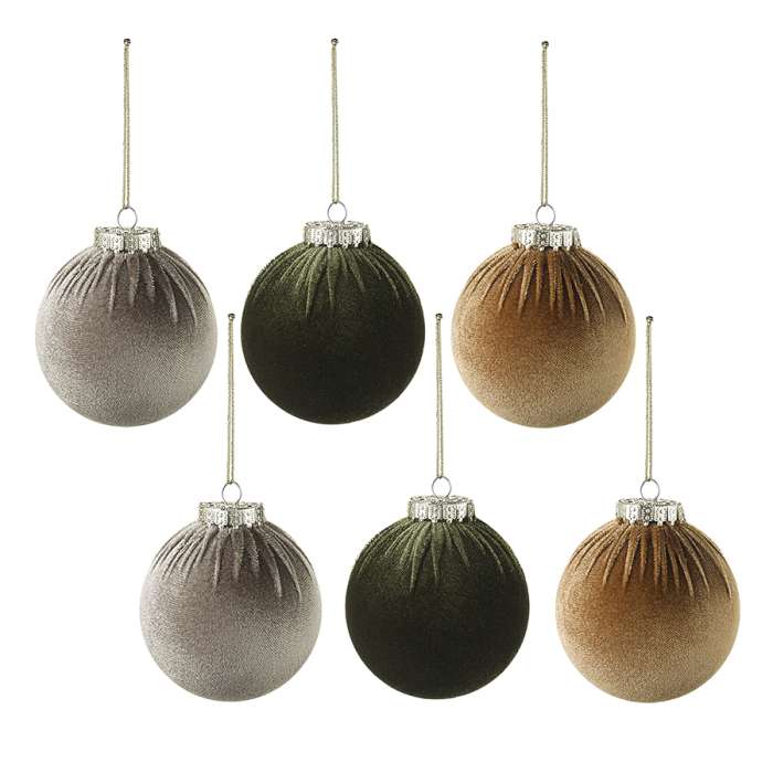 Набор ёлочных украшений Velvet Christmas из коллекции New Year Essential, 6 шт. TKANO TK24-NY_DEC0011