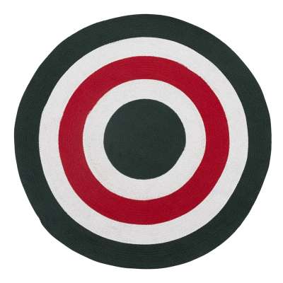Ковер из хлопка target темно-зеленого цвета из коллекции ethnic, D120 см Tkano TK22-DR0028