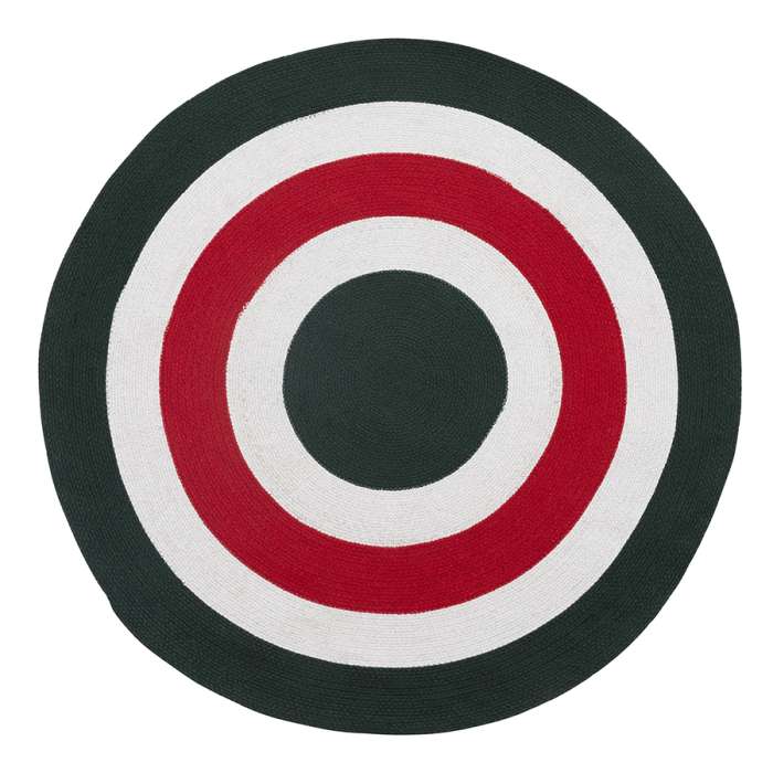 Ковер из хлопка target темно-зеленого цвета из коллекции ethnic, D120 см Tkano TK22-DR0028