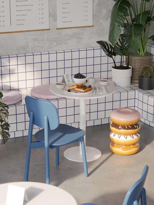 Стул saga, синий LATITUDE SGBRDCHBL