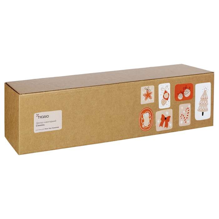 Декор новогодний classics из джута и гофрированного картона из коллекции new year essential Tkano TK23-NY_CTR0005