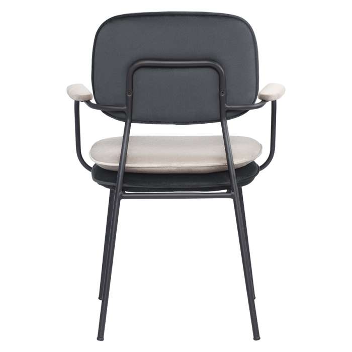 Стул с подлокотниками pea, велюр, темно-серый/бежевый Bergenson Bjorn BB0000620