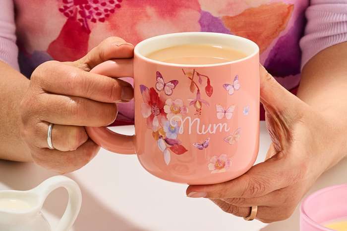 Кружка, 2 шт, 380 мл/120 мл, фарфор P, светло-оранжевая, Цветы, Camilla, Maxwell & Williams, MW475-DI0526