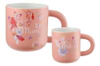 Кружка, 2 шт, 380 мл/120 мл, фарфор P, светло-оранжевая, Цветы, Camilla, Maxwell & Williams, MW475-DI0526