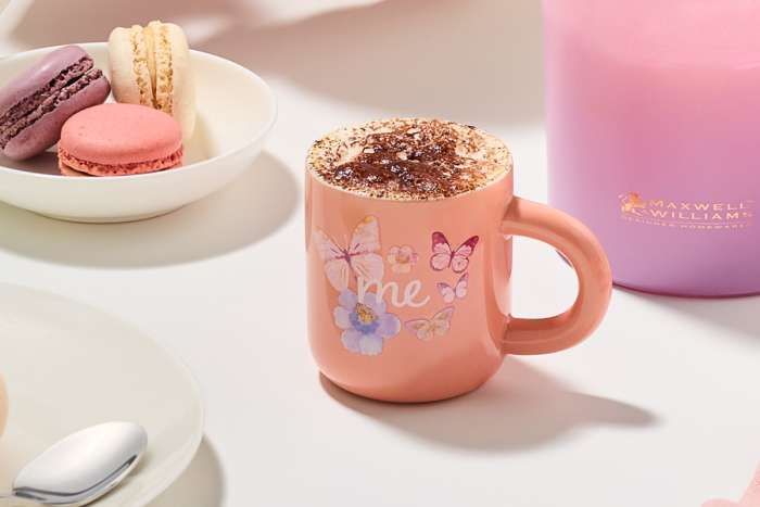 Кружка, 2 шт, 380 мл/120 мл, фарфор P, светло-оранжевая, Цветы, Camilla, Maxwell & Williams, MW475-DI0526