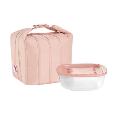 Набор из термосумки и контейнера handy bio, 1,4 л, розовый Guzzini 032915251