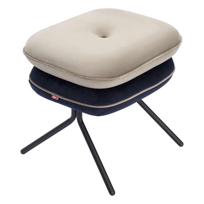 Пуф pea, велюр, бежевый/темно-синий Bergenson Bjorn BB0000153