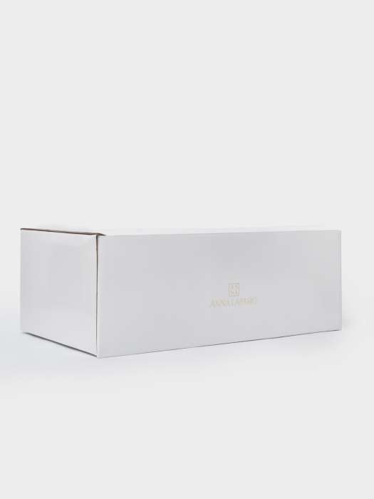 Блюдо декоративное, 26х16х10 см, керамика, белое, перламутр, Олень, Maral grey ANNA LAFARG ANLAF-FDWS-220125