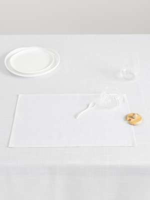 Салфетка под приборы, 30х45 см, прямоугольная, полиэстер, бело-серебристая, Floe ANNA LAFARG ANLAF-YYW25-1PM